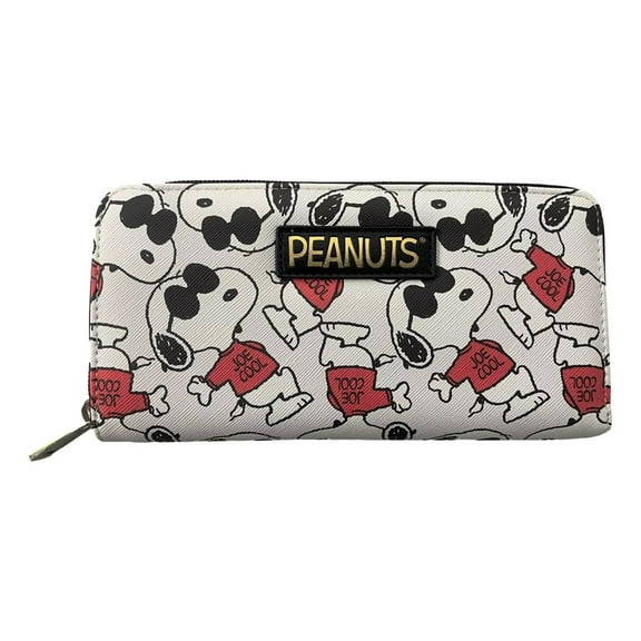 Peanuts Cartoon Dog Cool Joe AOP Zip Around Clutch Wallet