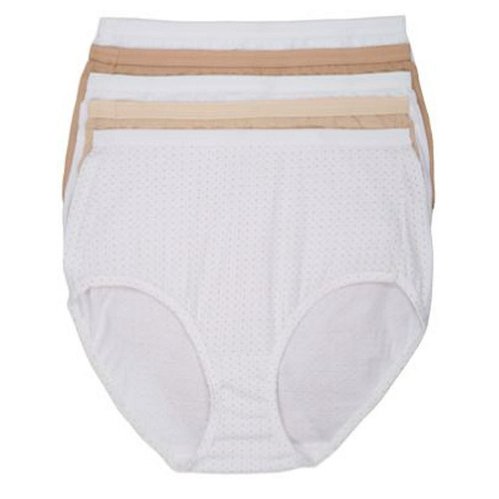 Hanes Hanes Ultimate Women's Comfort Cotton Brief Underwear, 5Pack