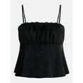 thumbnail image 5 of No Boundaries Satin Cami with Lace Trim and Tie, Women's, 5 of 5