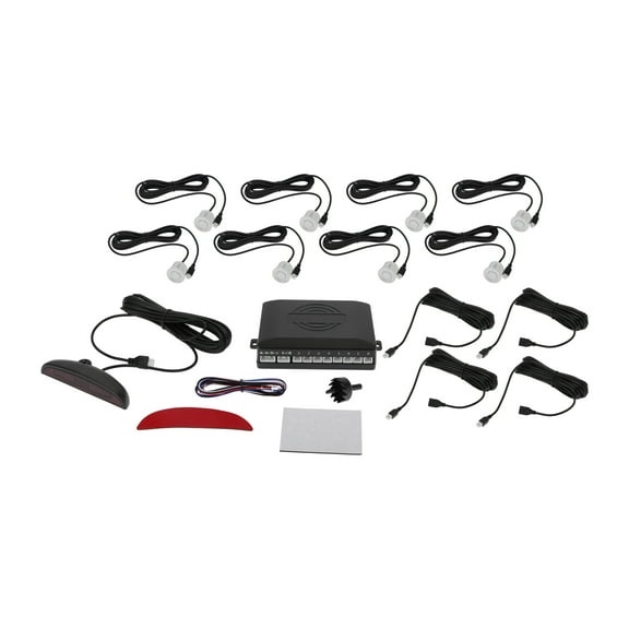 Unique Bargains Reverse Backup Radar System Reverse Parking Sensor Front Rear 8pcParking Sensor