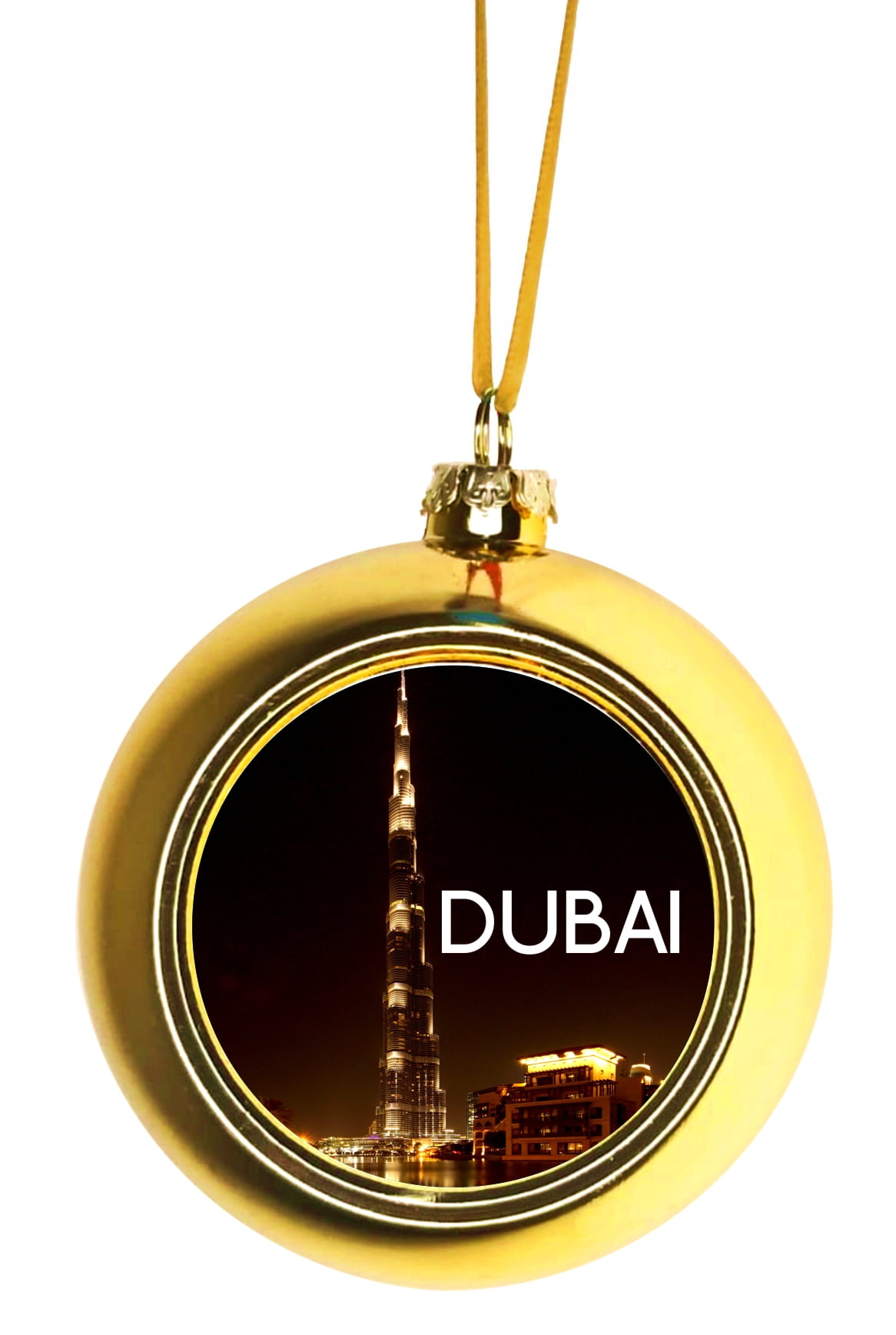 Christmas Ornaments Travel Dubai Burj Khalifa Scenic Ball Ornaments ...
