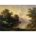 thumbnail image 2 of François Diday 14x11 Gold Ornate Wood Frame and Double Matted Museum Art Print Titled - By the Lake of Brienz (The Bathers) (1842), 2 of 4