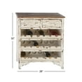 thumbnail image 4 of DecMode 28" x 32" White Wood 2 Drawer Standing Wine Rack, 1-Piece, 4 of 16