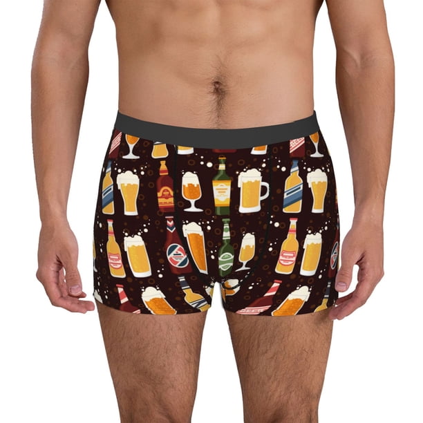 Fotbe Beer Bottles1 Calzoncillos Tipo Boxer con Bolsa de Soporte Total para Hombre, X-Temp Fresco, Transpirable y de Secado Rápido-Medium