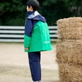 thumbnail image 4 of Yuncity Rain Coats For Kids Boy Girl Pants Set Full Body Coverage Rain Suit School Outdoor Activities Youth Water Gear Raincoat Rainwear Green 13-15 Years, 4 of 4