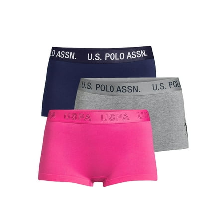 U.S. Polo Assn. Women's Seamless Boyshort Panties, 3 Pack