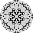 thumbnail image 1 of Ahgly Company Indoor Round Patterned Ash Gray Novelty Area Rugs, 6' Round, 1 of 6