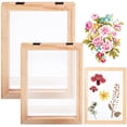 thumbnail image 1 of 2 Pieces Natural Wooden Paper Making Mould Papermaking Frame Screen Deckle 5 x 7 Inch and 7.5 x 10 Inch Screen Printing Frame for DIY Paper Craft and Dried Flower Handcraft, 1 of 7