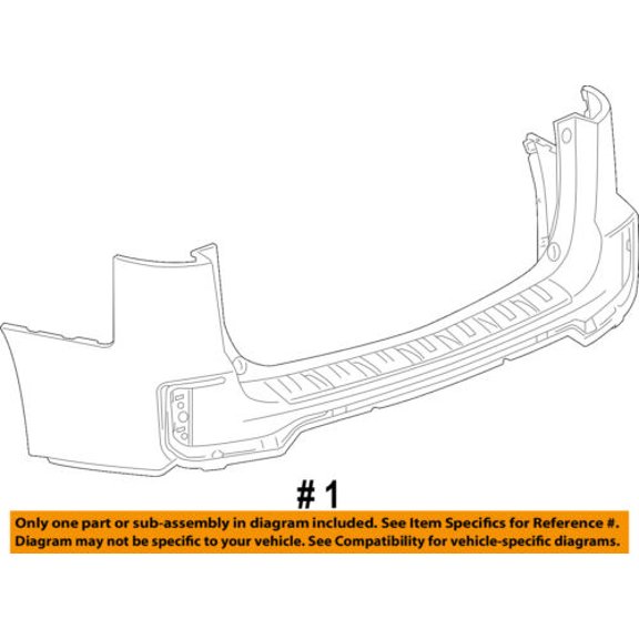 GMC GM OEM 2016 Terrain Rear Bumper-Cover 23287381