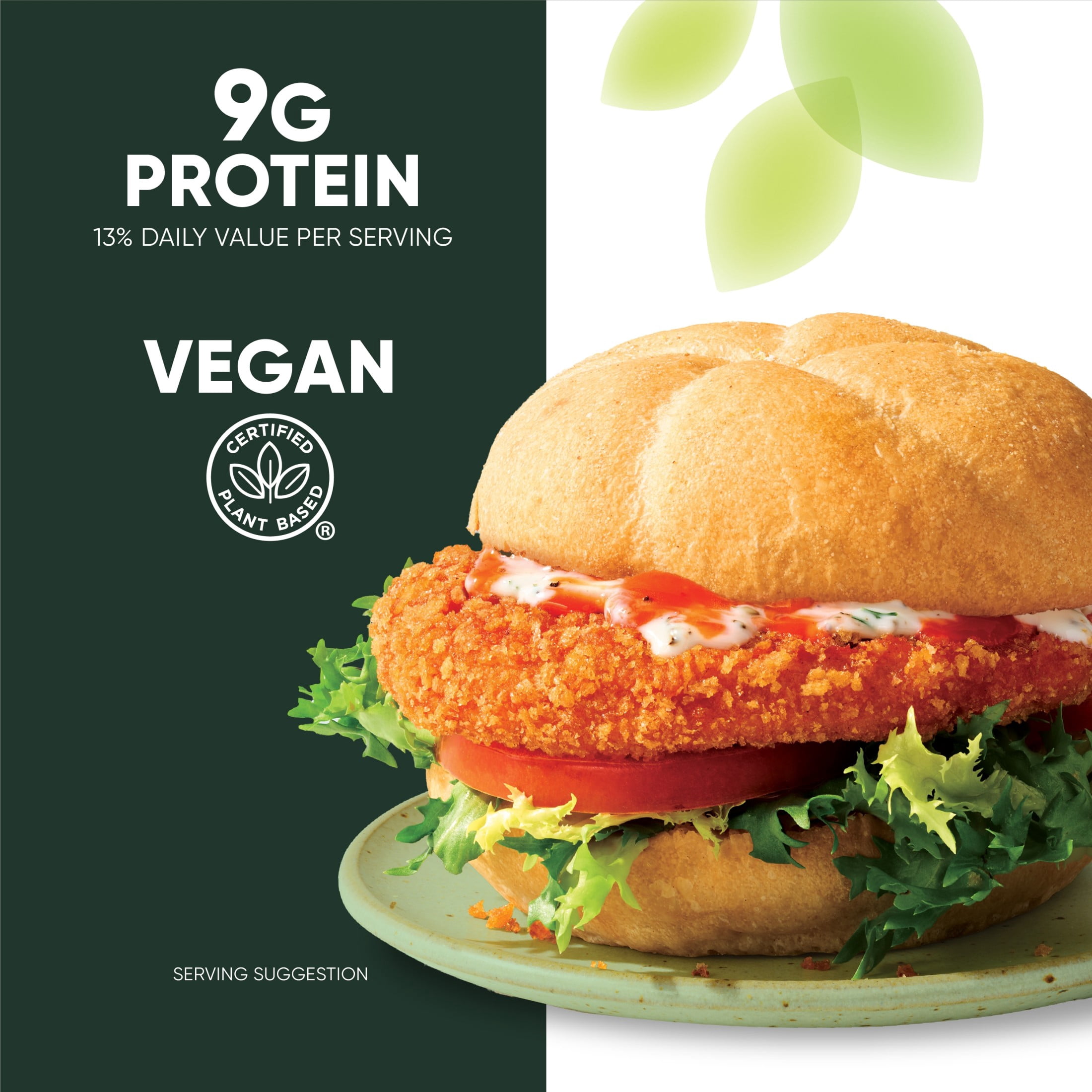 MorningStar Farms Buffalo Plant Based Chik'n Patties, Vegan Chicken, 10 oz, 4 Count Bag