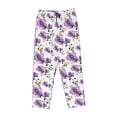 thumbnail image 6 of Uemuo Orchids Flowers Pattern Women's Wide Leg Palazzo Lounge Pants with Pockets Light Weight Loose Comfy Casual Pajama Pants-, 6 of 9