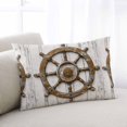 thumbnail image 2 of Brown Rudder Coastal Throw Pillow Cover 24 x 36 Inch Decorative Pillow Cover Summer Beach Ocean Nautical Lumbar Pillowcase Seasonal Rectangle Cushion Case for Couch Sofa Bed Living Room, 2 of 7