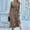 Brown, variant on Blczomt Plain Womens Holiday Dress Dressy Casual Brown Tiered Long Sleeve A Line Midi V Neck Flowy Dresses