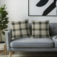 thumbnail image 5 of Traditional Plaid Pillow Covers Set of 2 Sage Green Grey Check Tartan Gingham Autumn Plaid Themed Decorative Throw Pillows Outdoor Pillowcases Square Farmhouse Cushion Thanksgving Home Decor, 5 of 5