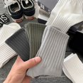 thumbnail image 4 of Calcetines de hombre, calcetines de mujer, calcetines hasta media pantorrilla, color liso, medias de otoño e invierno, medias deportivas de estilo coreano, medias de cintura, 4 of 6