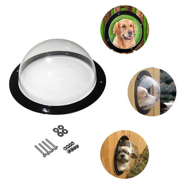 Ventanas De Valla Ventanas Acrílicas Cubierta Semicircular Transparente Ventanas De Valla Para Mascotas Para Gatos Perros Yuarrent PT001173-00