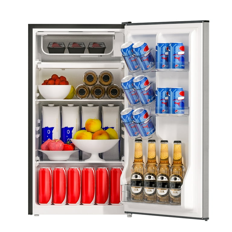 Freezer 3.2 Cu ft One Door Mini Fridge, Estar, Grey Look, New
