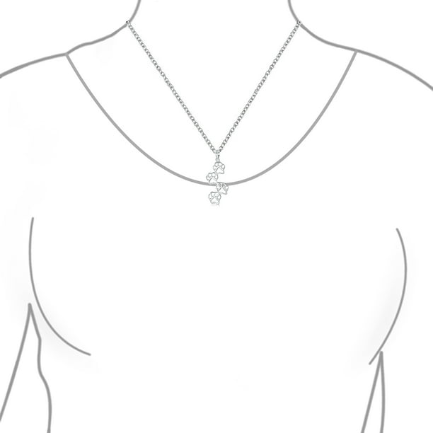 Paw print shop necklace walmart