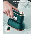 thumbnail image 4 of Portable Travel Iron for Clothes, Mini Handheld Steam Iron with 180° Rotating Handle, Fast Heating, Wet & Dry Ironing, Compact Folding Iron for Home & Travel (Green), 4 of 7