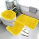 thumbnail image 5 of Juego de 3 Alfombrillas de Baño de Color Liso: Alfombras de Baño de Terciopelo Ultrasuaves, Antideslizantes y Absorbentes (40 X 60 Cm, 40 X 50 Cm, 40 X 38 Cm), Lavables a Máquina y de Secado Rápido., 5 of 7