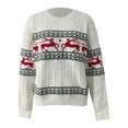 thumbnail image 2 of Vintage Christmas Sweaters for Women 2025 Long Sleeve Crewneck Cable Knit Pullover Sweater Jumper Tops, 2 of 4