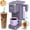 Purple, variant on Single Serve Coffee Maker with Built-in Detachable Milk Frother, Iced and Hot Coffee Machine for K Cup & Grounds, 40oz Removable Water Reservoir, 6 Cup Sizes, Fits 7.3" Travel Mug, Black