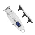 thumbnail image 4 of Cortadora de pelo eléctrica con pantalla LCD, alta potencia, dorada, herramienta de peinado para hombres, color plateado, 4 of 14
