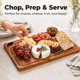 thumbnail image 4 of NULAS 4-Piece Wood Cutting Board Set, Bamboo Chopping Board for Kitchen with Holder, Juice Grooves & Easy-Grip Handles, Charcuterie Board for Chopping Meat, Vegetables & Fruits, 4 of 8