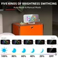 thumbnail image 6 of Christmas Gifts Liweisiy Colorful Rgb Large Screen Display Electronic Clock Usb Smart Mirror Alarm Clock, Four Kinds Of Random Gradient Display+ Kinds Of Monochrome Display D1080 White 16.7*9.5*4Cm, 6 of 9
