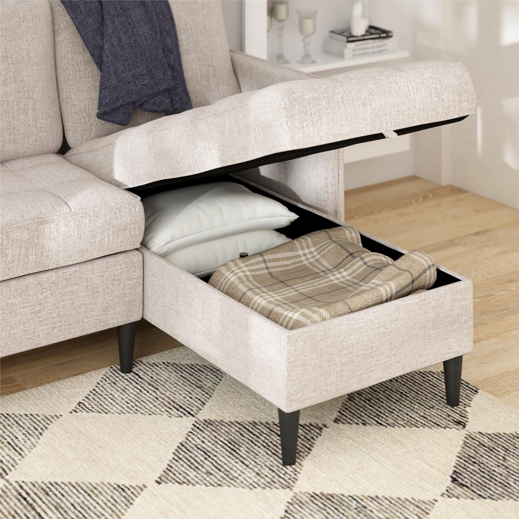 DHP Xandor Modular Sectional Sofa with Storage Chaise, Oat Linen