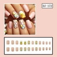 thumbnail image 6 of Spring Easter Press on Nails 24pcs,Cute Bunny Fake Nails,Short Square Graffiti Rabbit Flowers Artificial False Nails,Colored Acrylic Nails Kit for Women Girls Manicure Holiday Daily Home Party, 6 of 6