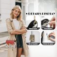 thumbnail image 7 of SCRAWLGOD Sunflower Hydrangea Floral Beige Red Womens Crossbody Bags PU Leather Lightweight Casual Crossbody Handbags Waterproof Fashion Sling Bag with Detachable Chain, 7 of 7