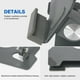 thumbnail image 2 of Soporte para tableta KABCON ajustable portátil para iPad, color gris, 2 of 7