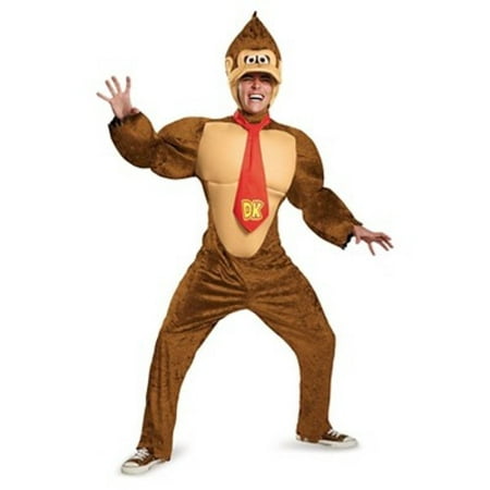 Super Mario Brothers Donkey Kong Deluxe Men's Adult Halloween Costume, XL