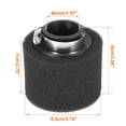 thumbnail image 4 of Universal 40mm Straight Motorcycle ATV Air Filter Cleaner for 50cc Engine Cleaner Black, 4 of 6