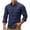 Dark Blue, variant on Fall Clothes, Mens Tactical Shirt Button Down Long Sleeve Collared Loose Work Shirt Comfy Breathable Outdoor Hiking Workwear Tops Khaki L