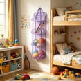 thumbnail image 4 of Hanging Mesh Storage Organizer 4-Tier Wall Mount Stuffed Animal Mesh Storage Over Door Space-Saving Net Organizer Organization Holder for Plushie Sports Balls Toys Bedroom Playroom Wardrobe Wall, 4 of 5