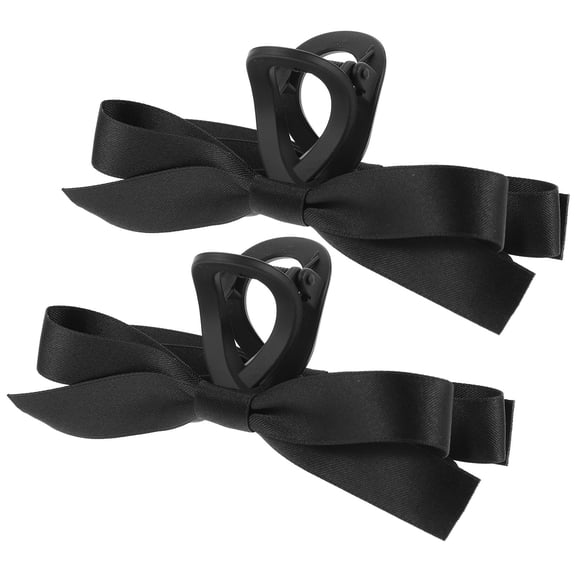 LOLIPPYY 2Pcs Claw Hair Clips Decorative Hair Clips for Women Daily Wear Black
