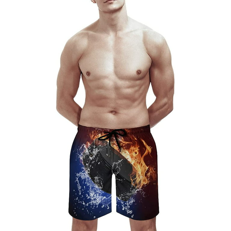 Buy Belovecol Bathing Suits for Men 3D Print Colorful Smoke Beach Shorts  Summer Board Shorts XL at