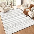 thumbnail image 6 of 5x7 Washable Area Rug Non-Slip Low Profile Soft Boho Distressed Rug for Living Room, Bedroom, Dining Room, Office, Beige, 6 of 13