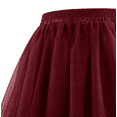 thumbnail image 6 of purcolt Women Mesh Tutu Skirts A-line Pleated Princess Skirts Knee Length Tulle Skirt for Cocktail Party, 6 of 8