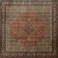 thumbnail image 1 of Ahgly Company Indoor Square Traditional Orange Salmon Pink Persian Area Rugs, 4' Square, 1 of 6