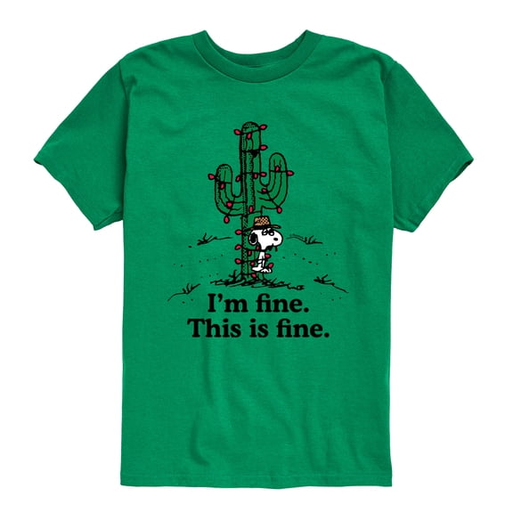 Peanuts - Im Fine Spike Short Sleeve Graphic T-Shirt