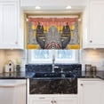 thumbnail image 5 of Yayeee Kitchen Curtains Tier Pair Light Filtering 27"x24" Rod Pocket Short Cafe Window Panel, Striped Boat, 5 of 7