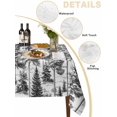 thumbnail image 2 of Black Pine Tree Table Cloth, Vintage Watercolor Botanical Waterproof Tablecloth for Square Tables, Reusable Washable Fabric Table Cover for Restaurant Kitchen Dining Tables 60"x60", 2 of 6