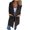 Black, variant on Women’s Winter Cozy Fuzzy Mid Coat Casual Long Sleeve Button Down Lapel V Neck Solid Jacket Coats With Pocket