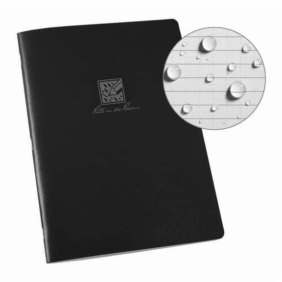 Rite in the Rain All Weather Notebook,Black,Field Flex 771-LG