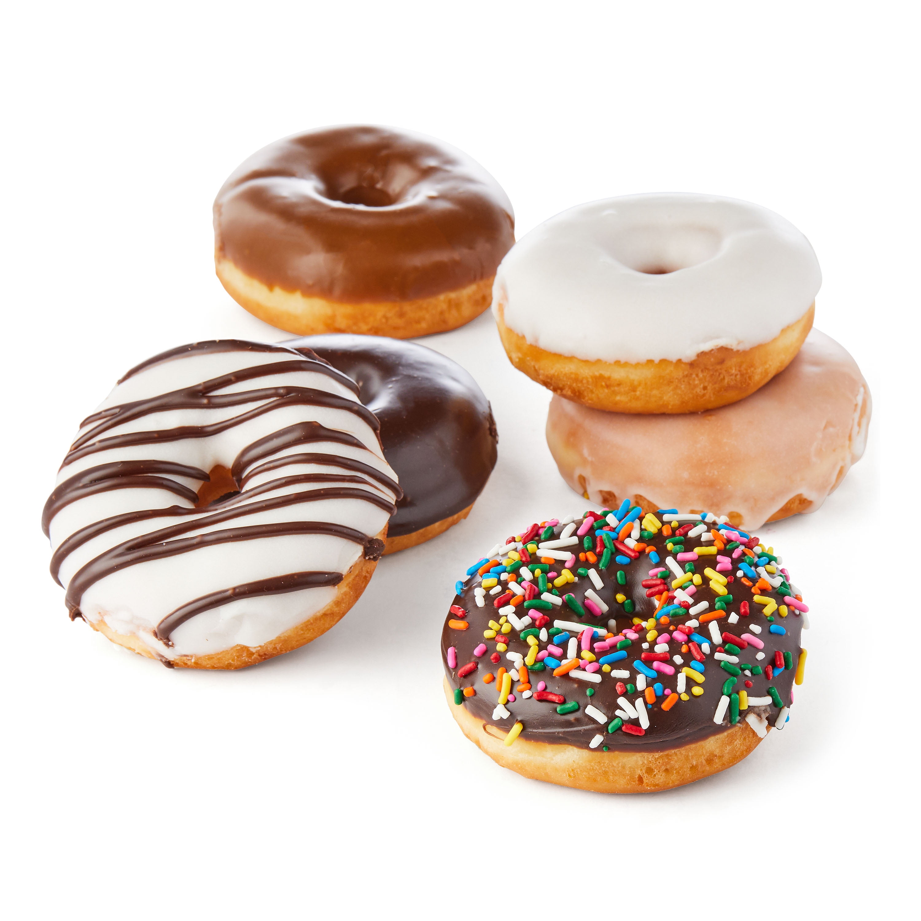 Freshness Guaranteed Whole Assorted Iced Ring Donuts, 6 Count, 12 oz