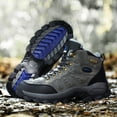 thumbnail image 3 of Zapatos de senderismo de caña alta de invierno de gran tamaño, de algodón, cálidos, para parejas, informales, para exteriores, botas de nieve de terciopelo y cuero, 3 of 6