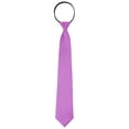 thumbnail image 1 of CORBATA PREATADA CON CREMALLERA PARA HOMBRES INSPIRADA EN CHIC, COLOR SÓLIDO, FORMAL Y CASUAL, BRILLO DE SATÉN, VIOLETA CLARO, 1 of 5
